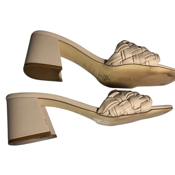 Marc Fisher Woven Faux Leather Moral Slide Sandals, Size 9.5M, Light Natural - Picture 9 of 13